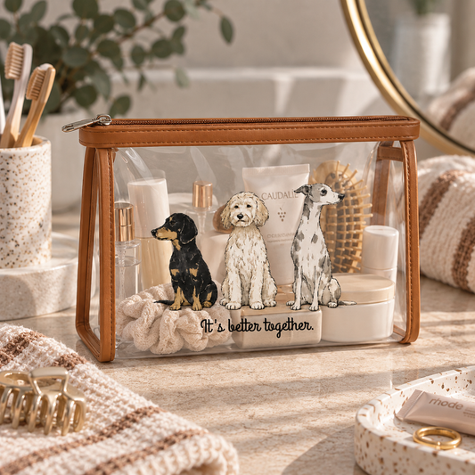 Neceser transparente perros
