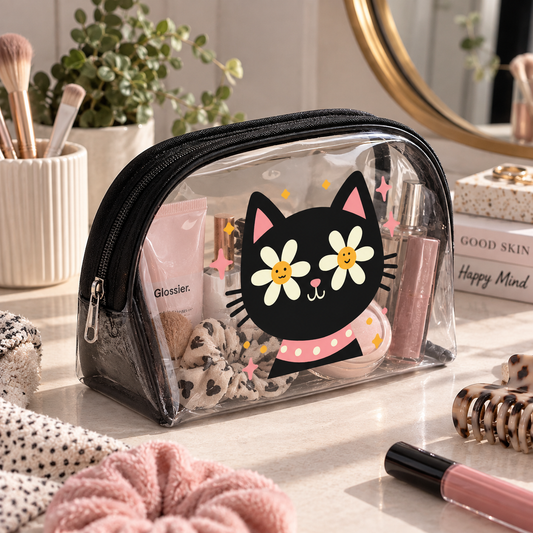 Neceser transparente gato