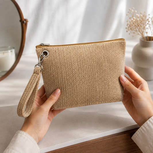 Bolso Neceser de Mano Crema Soft | HILA