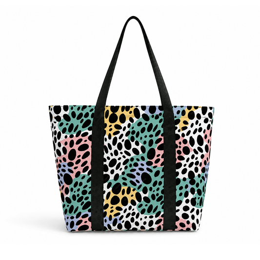 Bolso shopper pintitas negras