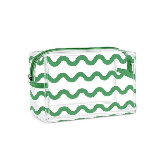 Neceser transparente Rayas verdes