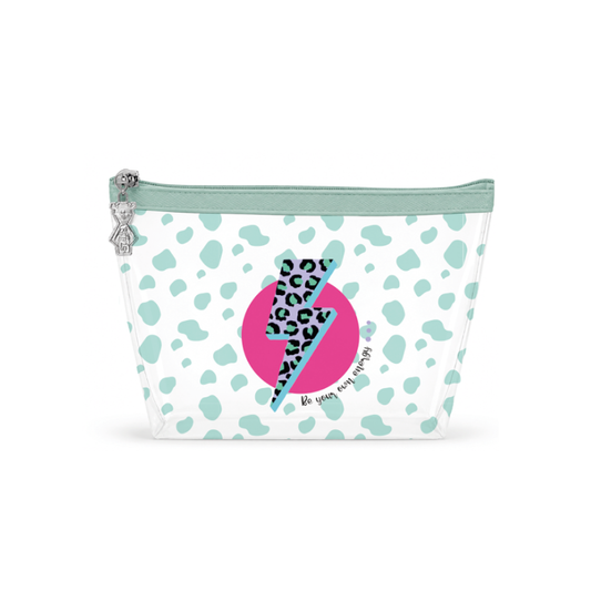 Neceser transparente rayo animal print