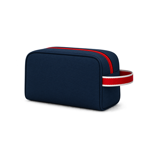 Neceser Navy con Asa a Contraste