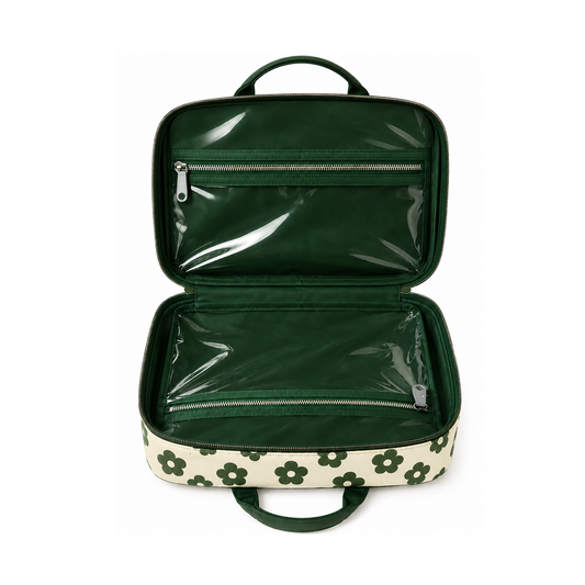 Bolsa Neceser Flores Verde Leonor | HILA