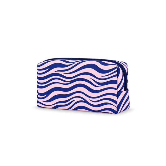 Estuche Cebra Rosa y Azul Marino | HILA
