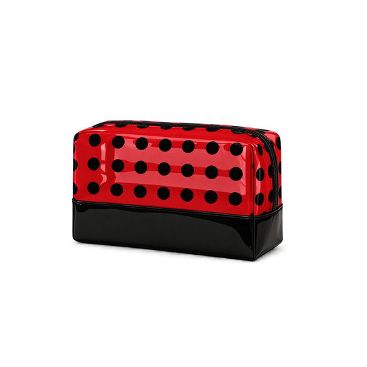 Neceser Mini Charol Negro y Lunares Vera | HILA